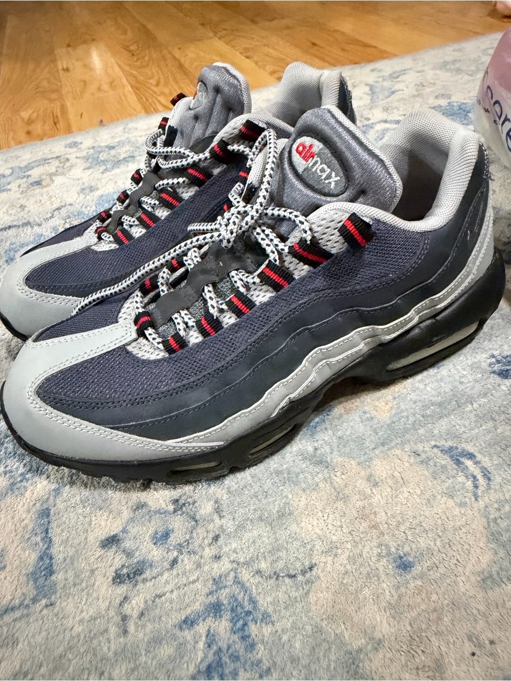 Nike Men’s Gray, Navy and Black Air Max Sneakers